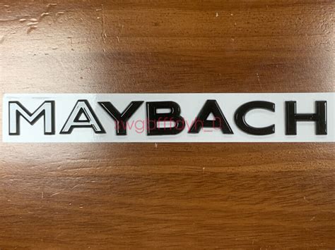 Pc Glossy Black For Maybach Letters Trunk Emblem Badge Sticker Ebay