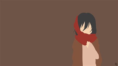 Attack on Titan - Mikasa Ackerman Minimalist Wallpaper 
