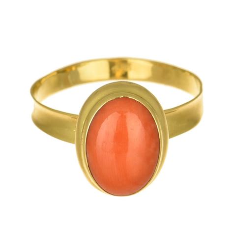 18 Kt Gold Ring Coral Catawiki