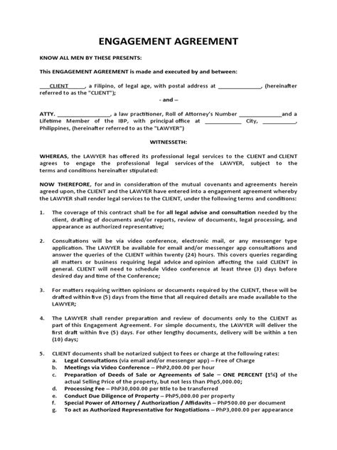 sample engagement agreement  lawyer taxes