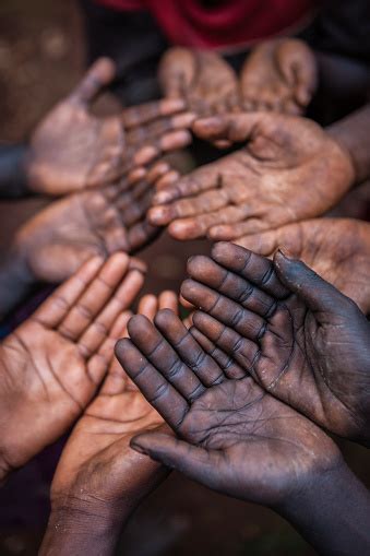 Hungry African Children Asking For Help Africa Stock Photo - Download ...