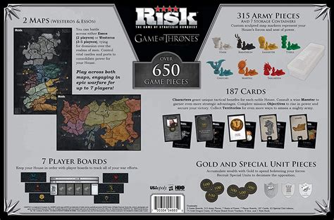 Risk Game Of Thrones Strategy Board Game Official Game Of Thrones Me