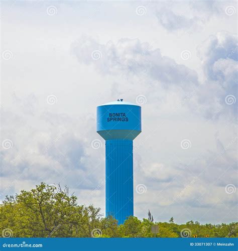 Blue Painted Water Tower Editorial Photography Image Of Towerbuilding