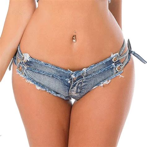 Bandage Tassel Low Rise Waist Hot Short High Cut Sexy Denim Booty Sexy Jeans Shorts Vintage Cute