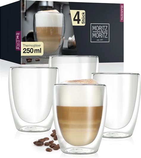 Glastal Ml Doppelwandige Latte Macchiato Gl Ser Set Borosilikatglas