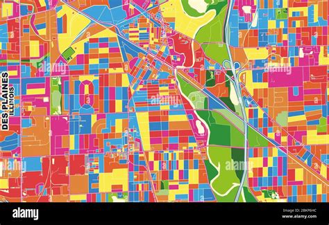 Map Of Des Plaines Stock Vector Images Alamy