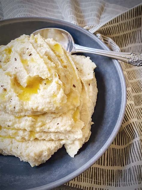 Garlic Roasted Cauliflower Mash Confessions Of A Grocery Addict