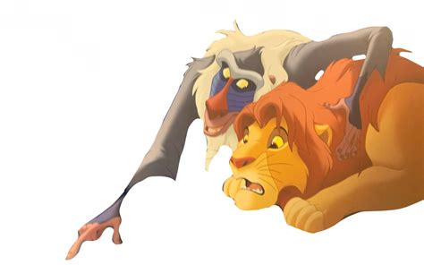 Simba and Rafiki by DracoAwesomeness on DeviantArt