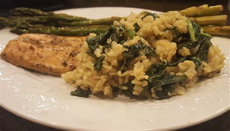 Collard Greens With Garlic Brown Rice - Dining in with Danielle