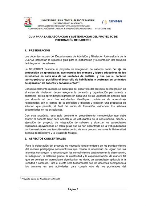 PDF Guía para la elaboración y ejecución del proyecto integrador de