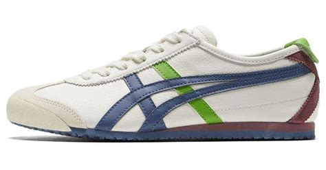 Onitsuka Tiger Mexico Slip On Shoes White Mauve Blue Green For Men Lyst