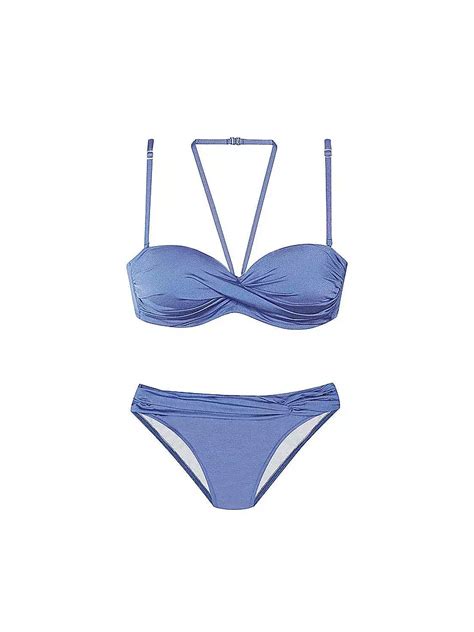 LASCANA Damen Bikini Blau
