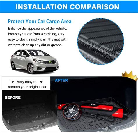 Car Cargo Liner Boot Tray Trunk Floor Mat Carpet Black For Mazda CX 5