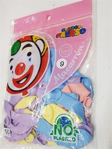 Globo Latex Marca Payaso Macarrones Con Pzas Mercadolibre