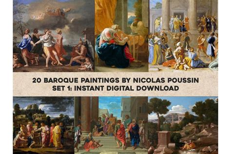 Poussin Baroque Artworks Set 1 Hi Res Restored Images Bundle