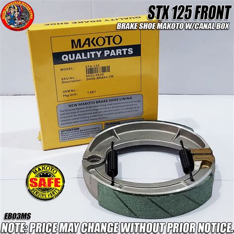 Stx Front Brake Shoe Makoto With Canal Box Eb Ms Shopee Philippines