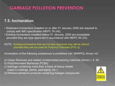 Garbage Marpol Annex For Mariner Ppt