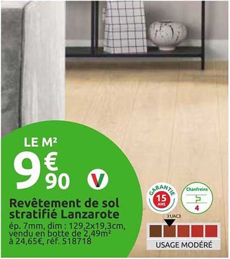 Promo Rev Tement De Sol Stratifi Lanzarote Chez Mr Bricolage