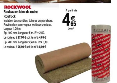 Promo Rouleau En Laine De Roche Roulrock Rockwool Chez Trid Me