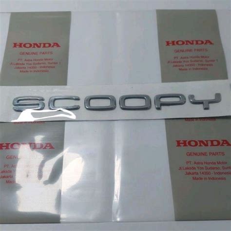 Jual Emblem Logo Timbul D Honda Scoopy K F Warna Silver