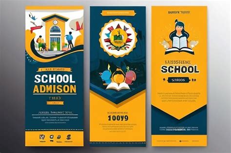 Premium Photo Creative School Admission Banner Design Template