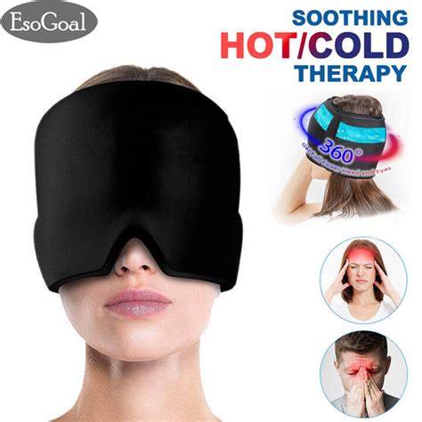 EsoGoal Relief Cap Gel Hot Cold Therapy Gel Cold Headache Migraine Relief Cap Head Massager Anti