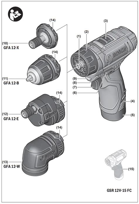 BOSCH GSR 12V-15 FC Professional Cordless Drill/Driver Instruction Manual