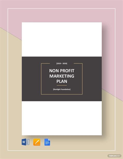 Simple Nonprofit Marketing Plan Template In Word Pages Google Docs