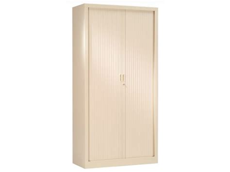 Armoire De Bureau Rideaux Beige Portes Coulissantes Klass L X H