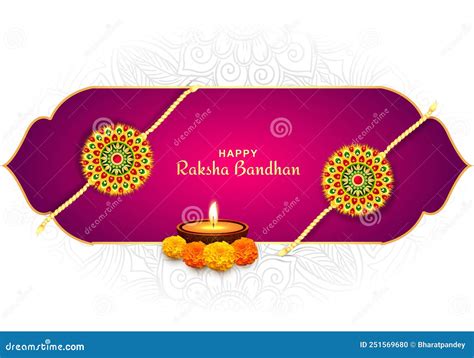 Beautiful Decorative Rakhi For Indian Festival Banner Raksha Bandhan