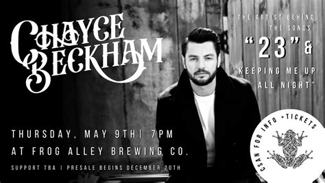 Chayce Beckham — Frog Alley Brewing Co