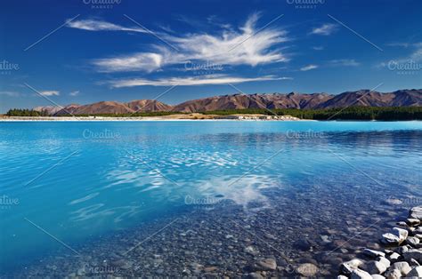 Lake Pukaki, New Zealand | High-Quality Nature Stock Photos ~ Creative Market