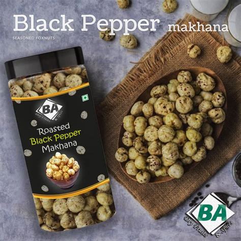 Ba Dryfruits And Spices Roasted Black Pepper Makhana Foxnuts 200 G