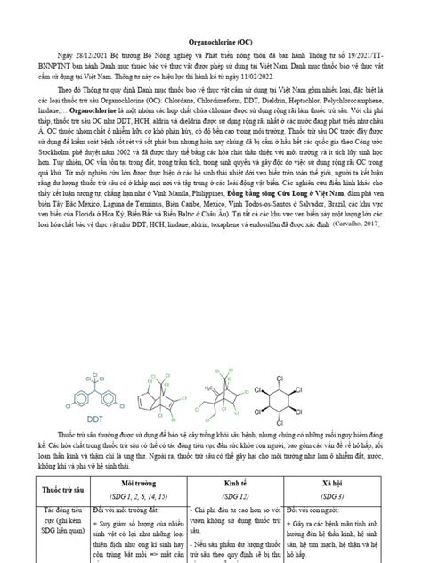 Organochlorine Compounds | PDF