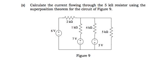 Solved Calculate The Current Flowing Through The 5 K Ohm Chegg