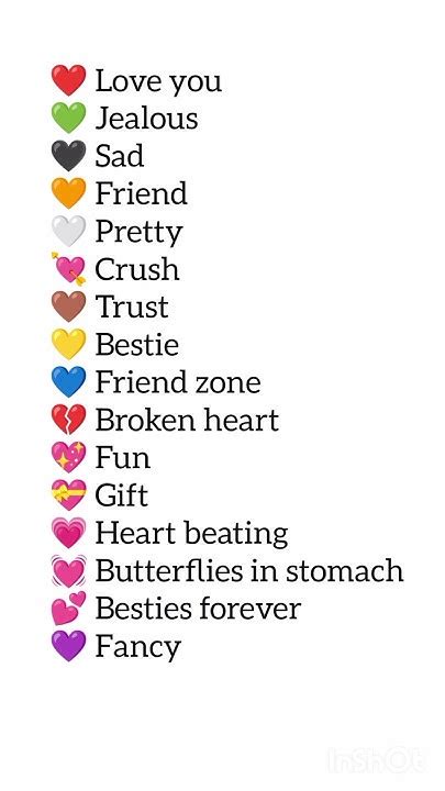 📑heart Emoji Meaning 📓 ️💛💜 ️💔💕💕💙🤎💘🧡🤍🖤english Viral Viralshort