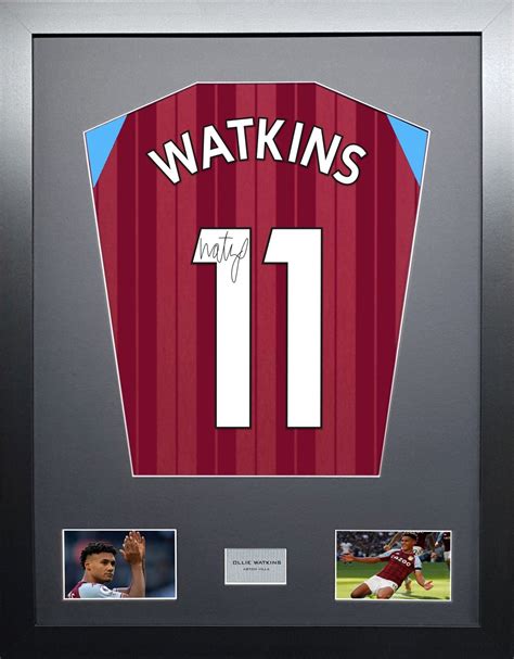 Ollie Watkins Aston Villa Machine signed Shirt Frame – The Frame Lab