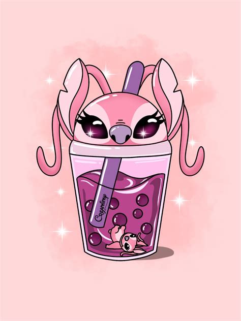 Bubble Tea Angel By Creamimy In 2023 Lilo And Stitch Drawings Easy