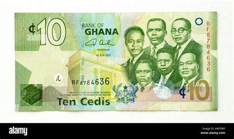 Ghana 10 Cedi Bank Note Stock Photo Alamy