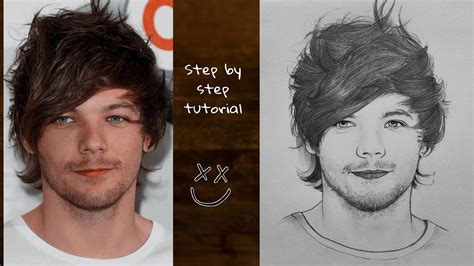 How To Draw Louis Tomlinson Step By Step Learn To Draw A Boy For