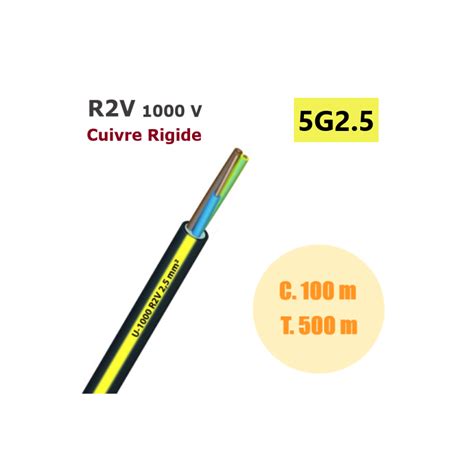 Cable Electrique Rigide Cuivre U R V Ro V Ou R V G Mm Cdt