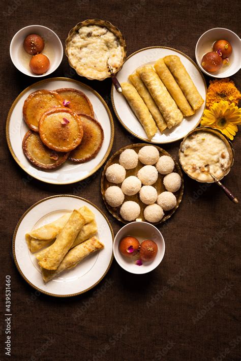 Assorted Indian Desserts Stock Photo | Adobe Stock