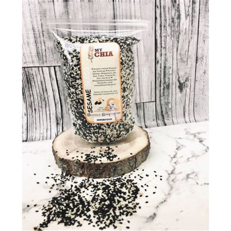 Jual Natural Mix Sesame Seeds 100g Biji Wijen Mix Hitam Putih