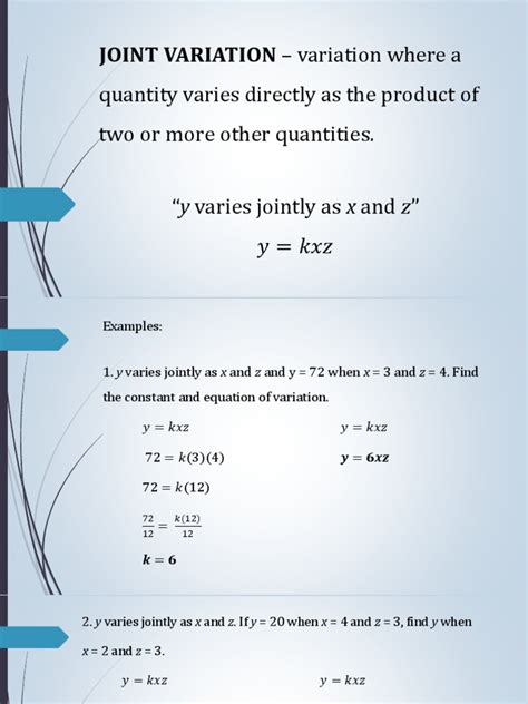 1.1. Joint Variation | PDF