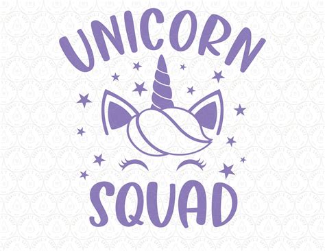 Unicorn Squad SVG Group Birthday Party Shirt DXF PNG Bday Trip Htv ...