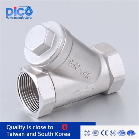 Dico CE ISO Sil Ts Filter Screw End 800 Wog Stainless Steel Y Type