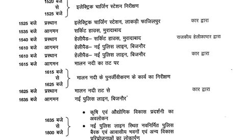 माननीय मुख्यमंत्री उत्तर प्रदेश योगी आदित्यनाथ जी का दिनांक 03 से 04