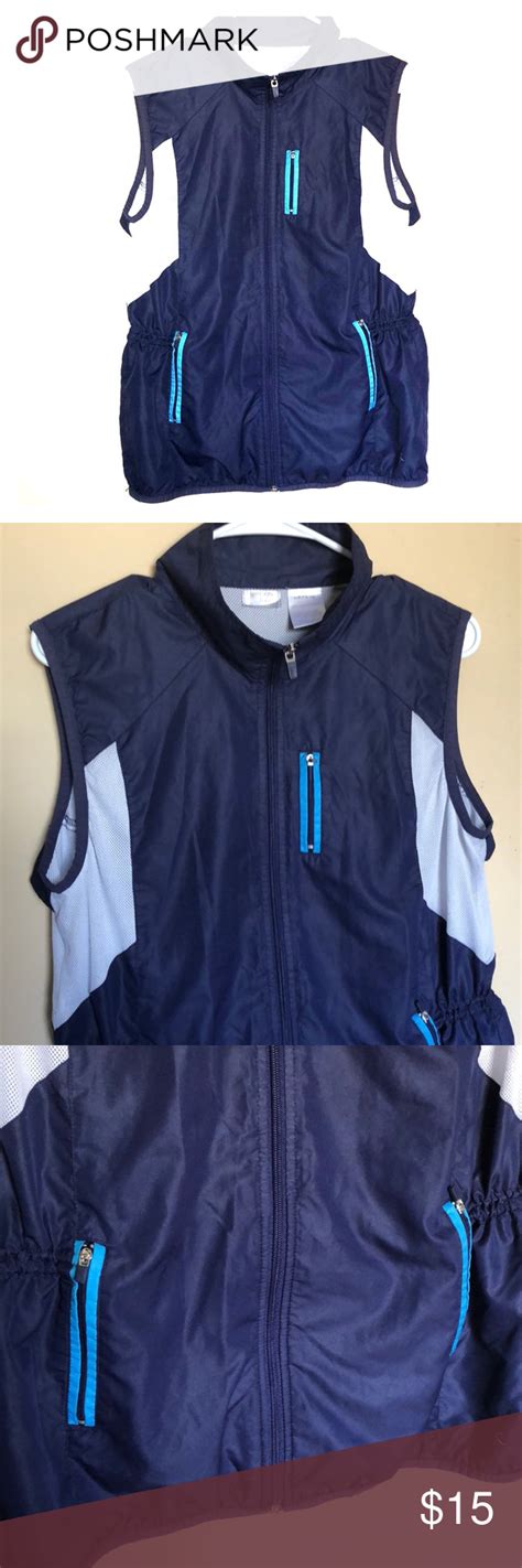 Danskin Jogging Vest Navy Blue And White Danskin Jogging Vest With