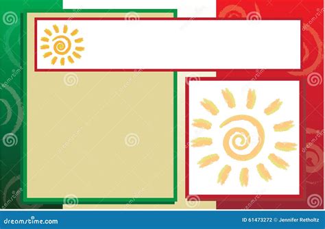 Mexican Hispanic Border Template Stock Illustration - Image: 61473272