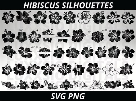 Hibiscus Svg Flower Svg Hawaiian Flower Svg Hibiscus Flower Etsy